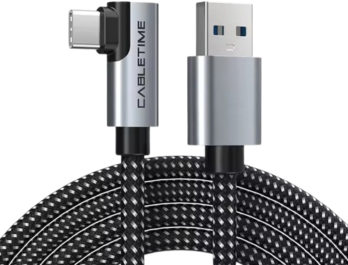 كابل CABLETIME من نوع تايب سي إلى نوع تايب اي لتوصيل VR لجهاز Oculus Quest ميتا - 16 قدم (5 متر)  للبيع في مصر من خلال Games2Egypt