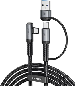 Toocki Oculus Quest Meta 2 in 1 Type A/C to Type C VR Link Cable - 16FT (5M)