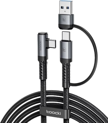 Toocki Oculus Quest Meta 2 in 1 Type A/C to Type C VR Link Cable - 16FT (5M)