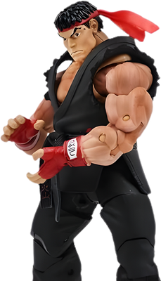 Street Fighter Ryu Alternate Costume Black - Action Figure