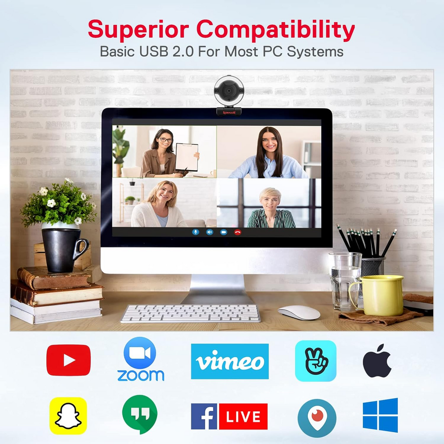ريدراجون GW910 - ويب كام يو إس بي 1080P – صورة 5