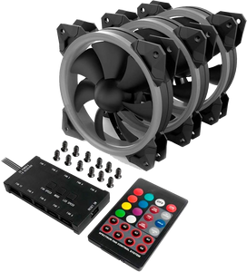 ريدراجون GCF008 ثلاث مراوح RGB LED قياس 120 مم  للبيع في مصر من خلال Games2Egypt