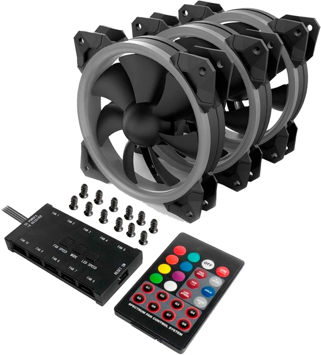 ريدراجون GCF008 ثلاث مراوح RGB LED قياس 120 مم  للبيع في مصر من خلال Games2Egypt