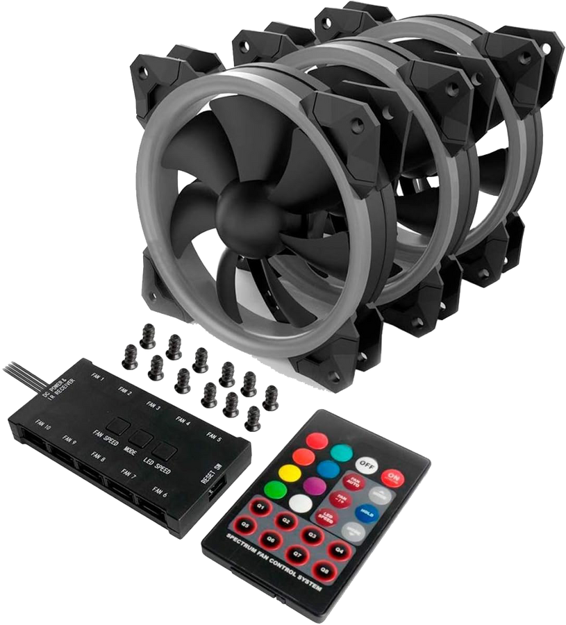 ريدراجون GCF008 ثلاث مراوح RGB LED قياس 120 مم – صورة 2