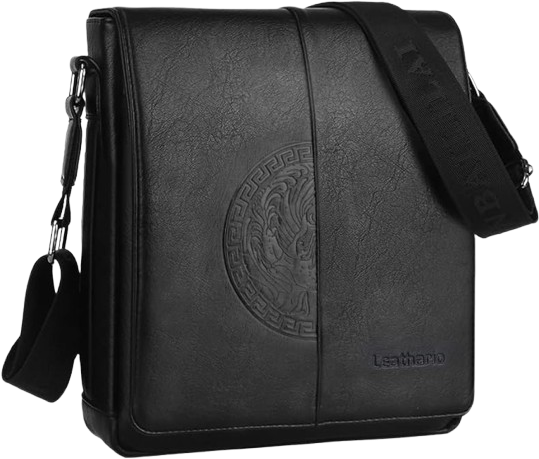 Shoulder Casual Leather Bag 14 Inch - Black  for sale in Egypt from Games2Egypt