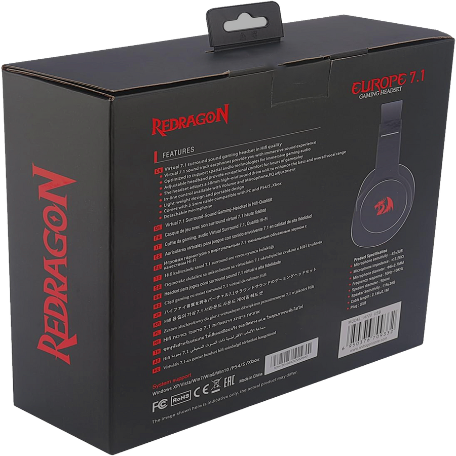 Redragon H720 Europe USB - Gaming headset - Black – image 6