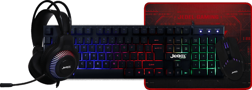 Jedel CP-09 Combo Gaming 4IN1 Mouse&Keyboard&Mousepad and Headset Gaming -  for sale in Egypt from Games2Egypt