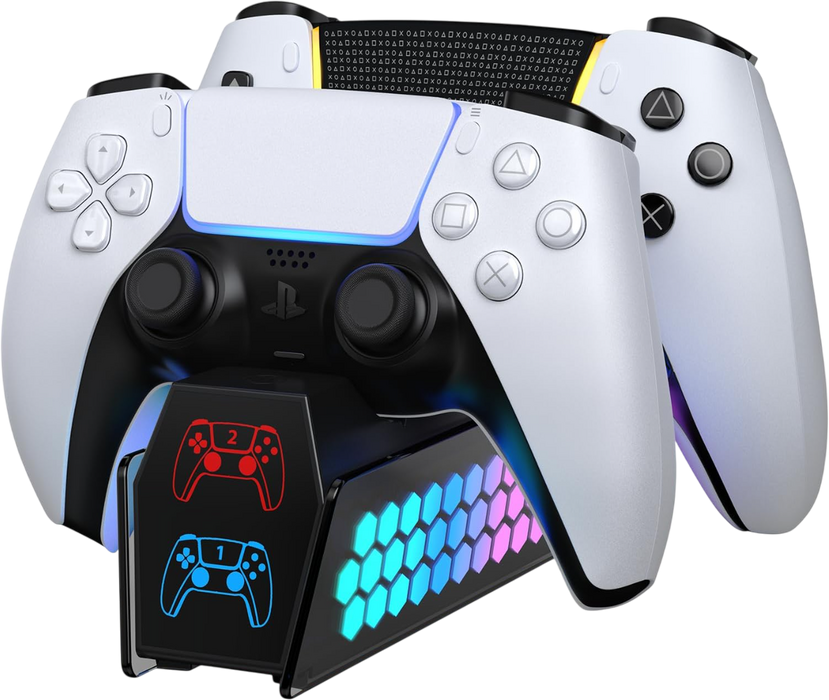 شاحن دوبي مزدوج لوحدات تحكم بلاي ستيشن 5 - RGB  للبيع في مصر من خلال Games2Egypt
