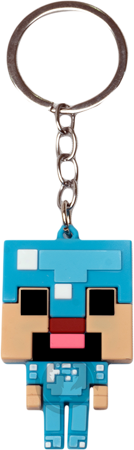 Minecraft - Steve in Blue Armor - Keychain Medal