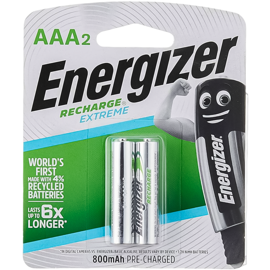Energizer 2 AAA Rechargeable Batteries (1.2V)