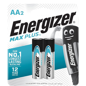 Energizer Alkaline 2 AA Max Plus Batteries (1.5V) -  for sale in Egypt from Games2Egypt