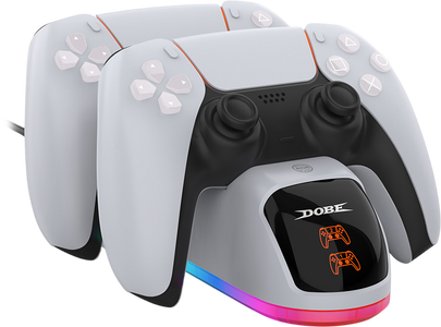 قاعدة شحن مزدوج من دوبي RGB لوحدات تحكم بلايستيشن 5   للبيع في مصر من خلال Games2Egypt