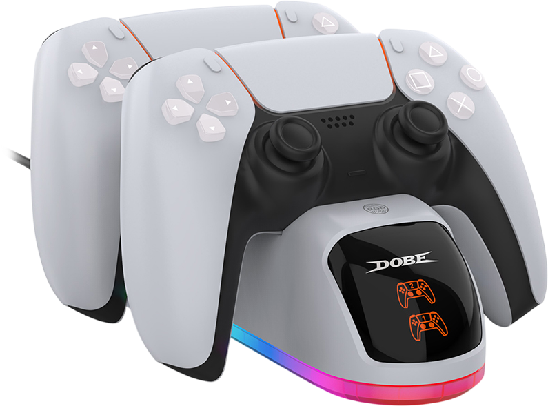 قاعدة شحن مزدوج من دوبي RGB لوحدات تحكم بلايستيشن 5   للبيع في مصر من خلال Games2Egypt