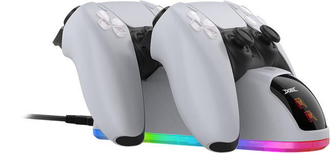 قاعدة شحن مزدوج من دوبي RGB لوحدات تحكم بلايستيشن 5   للبيع في مصر من خلال Games2Egypt