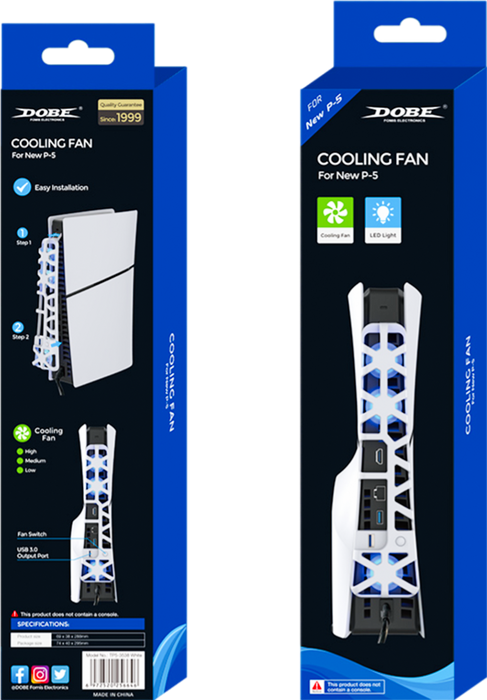PS5 Silm New Console Cooling Fan - White  for sale in Egypt from Games2Egypt