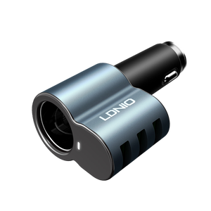 LDNIO CM11 3-In-1 Car Charger With Lighter  -  for sale in Egypt from Games2Egypt