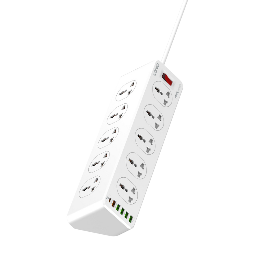 LDNIO SC10610 Power Strip - 10 SOCKETS With 6 USB PORTS – image 2