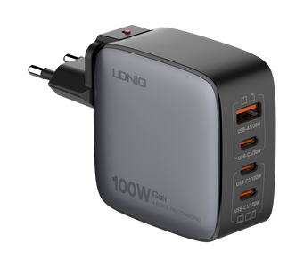 LDNIO Q408 Supper Fast Charger GaN 100W -  for sale in Egypt from Games2Egypt