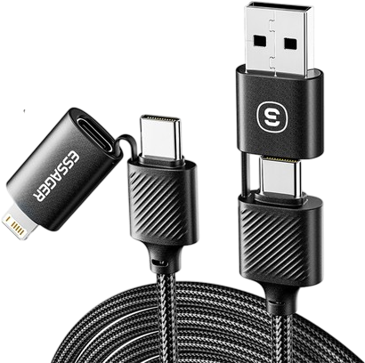 ESSAGER EXC65-XL01 Fast Charging Cable 4 in 1 65W  for sale in Egypt from Games2Egypt