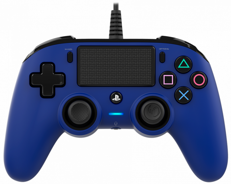 Nacon Wired Compact PS4 Controller - Blue - Open Sealed