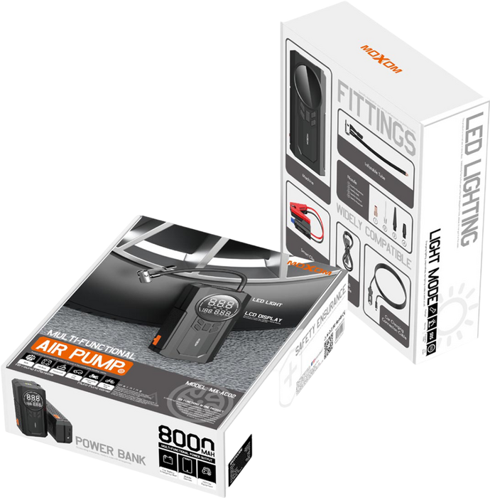 MOXOM Air Pump and Car Battery Jump Starter 8000mAh   for sale in Egypt from Games2Egypt