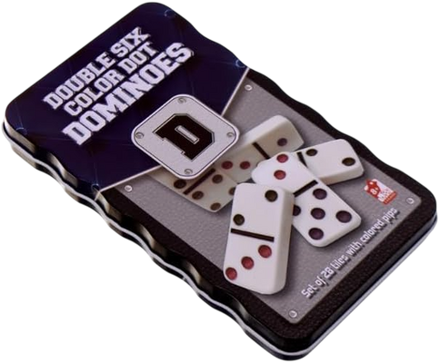 Ceramic Dominoes With Metal Elegant Storage Box