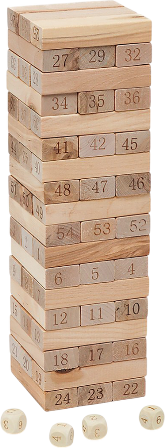 Jenga Tower Challenge Wooden Blocks Toy 54 pcs – image 2