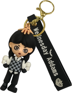 Wednesday Classic Outfit with Thing - Keychain Medal