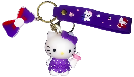 Hello Kitty Purple Dress with Baby Bottle - Keychain Medal -  for sale in Egypt from Games2Egypt