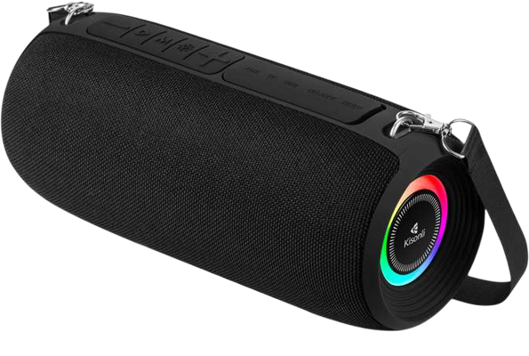 Kisonli Q28 Super Bass Bluetooth RGB Speaker - Black