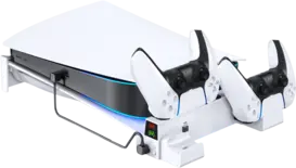 Oivo PS5 Horizontal Stand with 3-Level Cooling Fan and Controller Charger for PS5