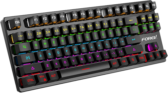 keyboard FV-Q301 HighEnd 87 keys Wired Mechanical Blue Switch - Black -  for sale in Egypt from Games2Egypt