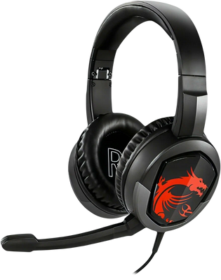 MSI IMMERSE GH30 Wired Gaming Headset - Red