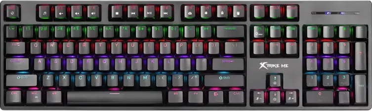 XTRIKE ME GK-918 Rainbow Backlight Blue Switch Mechanical Gaming Keyboard -  for sale in Egypt from Games2Egypt