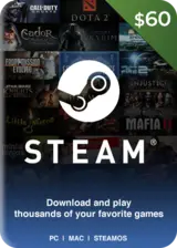 Steam Gift Card USA $60 USD Steam Key -  for sale in Egypt from Games2Egypt