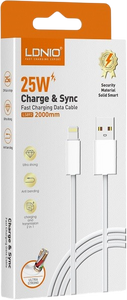 LDNIO LS891 25W Fast Charging Data Cable Type lightning  for sale in Egypt from Games2Egypt
