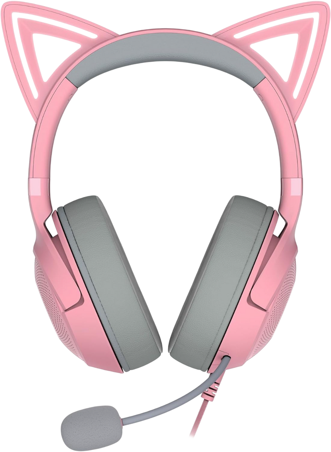 Razer Kraken Kitty V2 Wired RGB Gaming Headset - Quartz Pink 