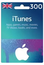 Apple iTunes Gift Card United Kingdom 300 GBP UK iTunes -  for sale in Egypt from Games2Egypt