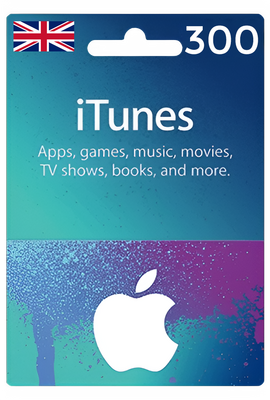 Apple iTunes Gift Card United Kingdom 300 GBP UK iTunes