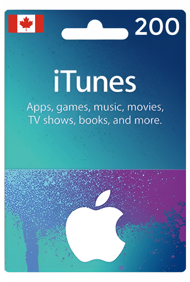 Apple iTunes Gift Card 200 Canada