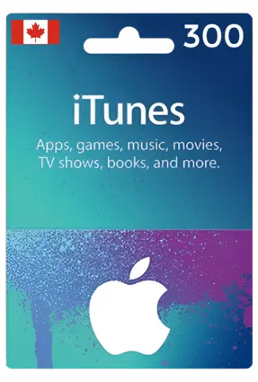 Apple iTunes Gift Card 300 Canada