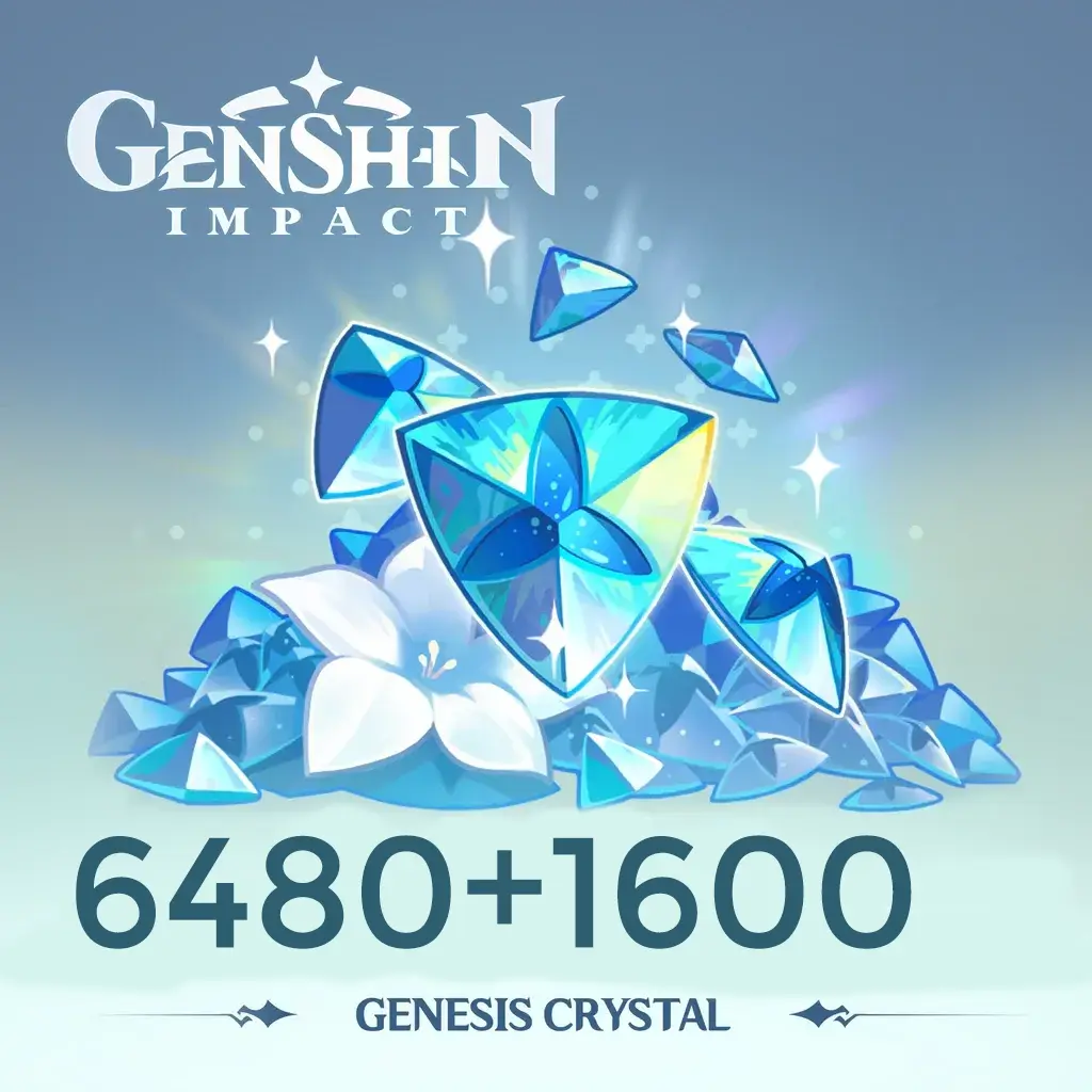 Genshin Impact Card 6480 + 1600 Genesis Crystals  for sale in Egypt from Games2Egypt