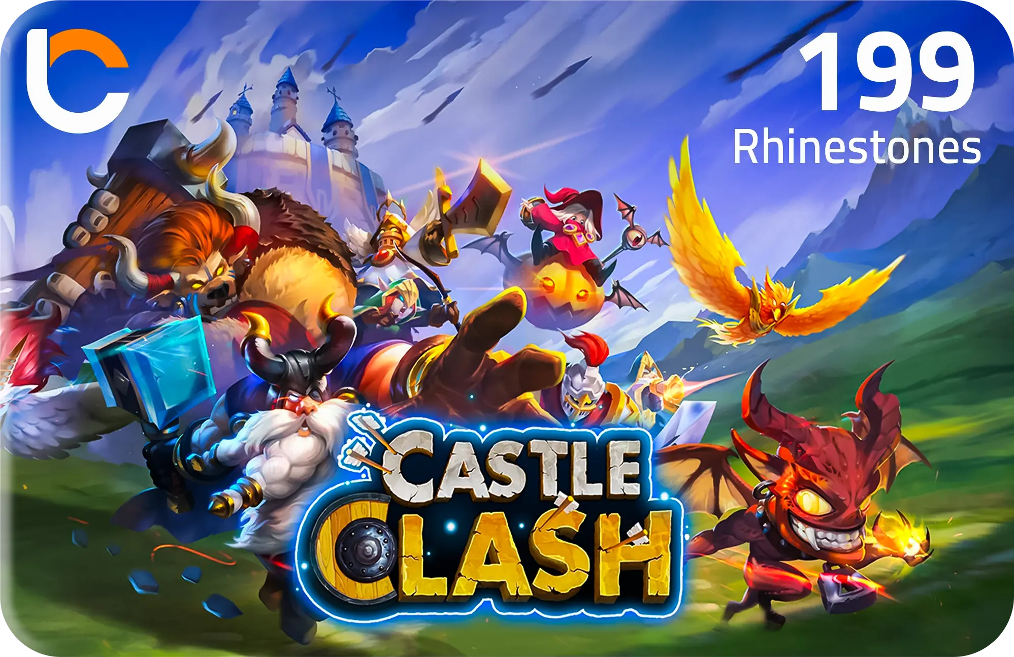Castle Clash - 199 Rhinestones  for sale in Egypt from Games2Egypt
