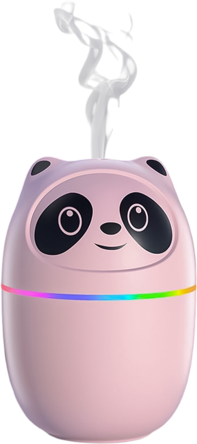 Cute Panda Humidifier and Diffuser Rgb 220ml - Pink