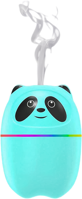 Cute Panda Humidifier and Diffuser Rgb 220ml - Mint Green