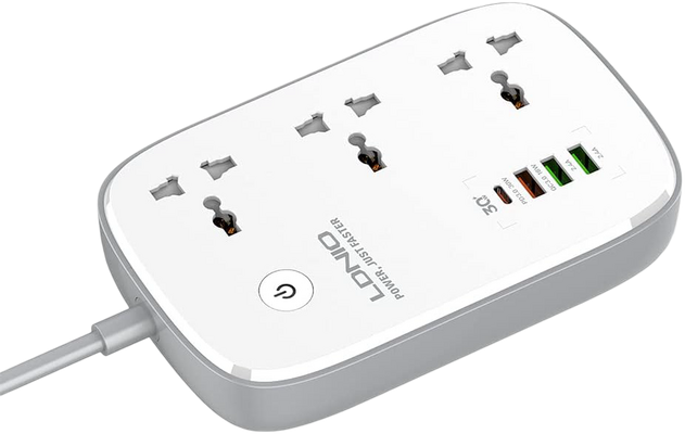 LDNIO 3 AC Outlets Wi-Fi Smart Power Strip SCW3451 - White and Grey