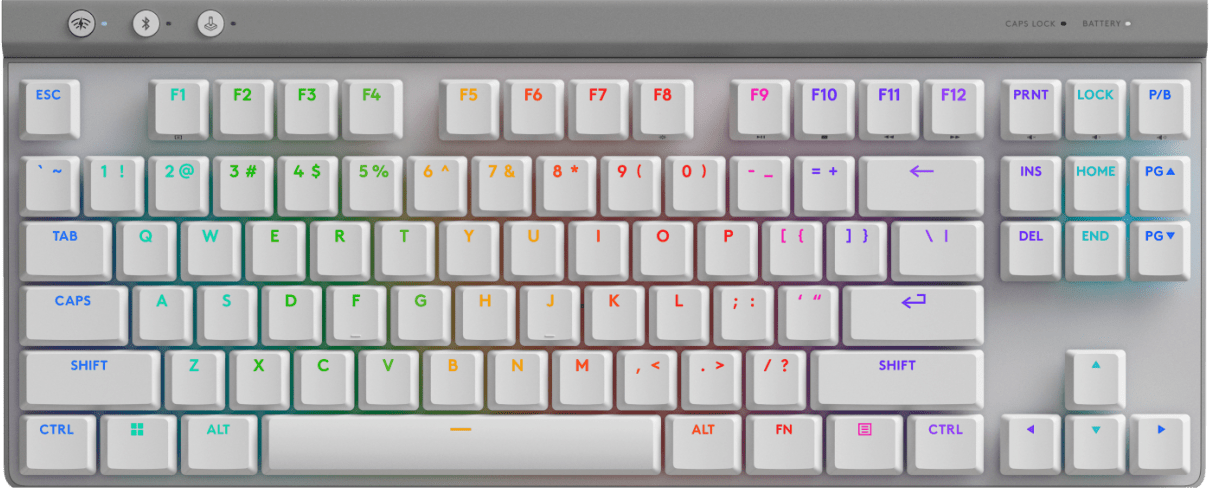 كيبورد ألعاب لاسلكي G515 لايت سبيد TKL تاكتايل من لوجيتك - أبيض  للبيع في مصر من خلال Games2Egypt