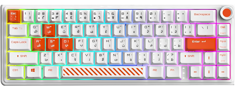 GamerTek Fusion 65% Wireless Mechanical Keyboard - White -  for sale in Egypt from Games2Egypt