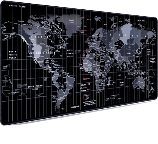 Mouse Pad World Map Gray XXL Extended Size    for sale in Egypt from Games2Egypt