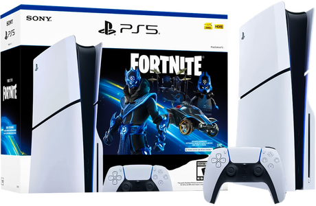 Sony PlayStation 5 Slim Console with Fortnite (Disc Edition) - 1TB - 1Y Warranty -  for sale in Egypt from Games2Egypt